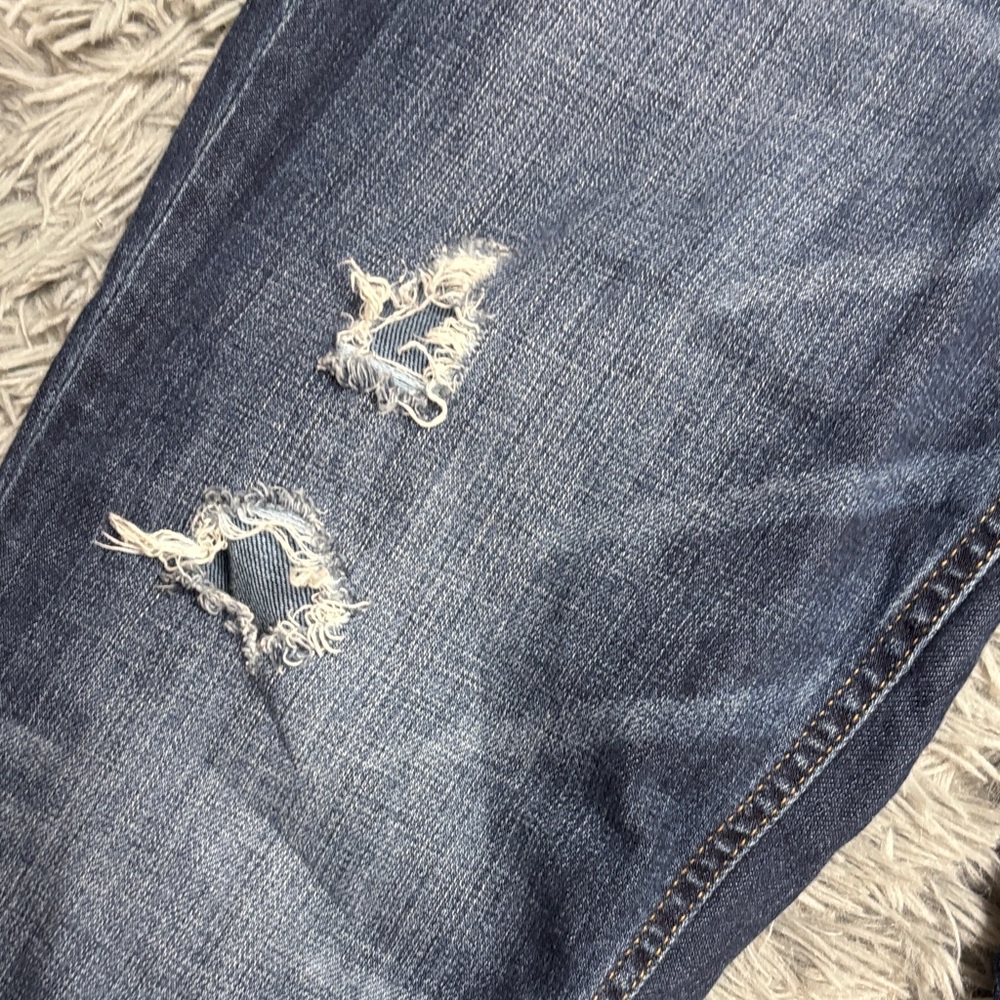 Distressed “Skinny Boyfriend Crop” Jeans - Picture 7 of 13